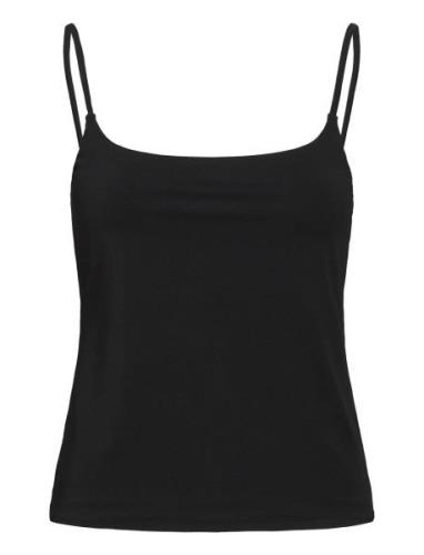 Low-Cut Tank Top Tops T-shirts & Tops Sleeveless Black Mango