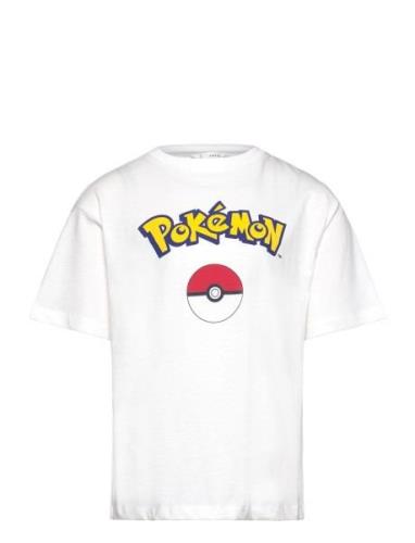 Pokemon T-Shirt Tops T-shirts Short-sleeved White Mango