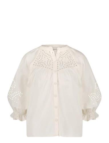 Issa Tops Blouses Short-sleeved Cream Fabienne Chapot