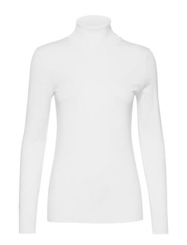 Astrid Roll Neck Tops Knitwear Turtleneck White Kaffe