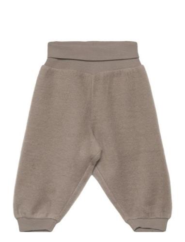 Wool Fleece Trousers Bottoms Trousers Grey Wheat