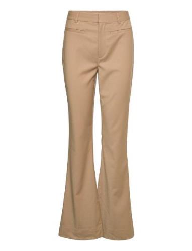 Paulagz Mw Flarred Pants Bottoms Trousers Flared Beige Gestuz