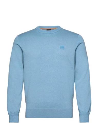 Kanovano Tops Knitwear Round Necks Blue BOSS