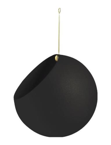 Globe Hanging Flowerpot Home Decoration Flower Pots Black AYTM