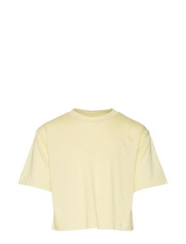 Vmpastel Over D Cropped Ss Top Girl Tops T-shirts Short-sleeved Yellow...