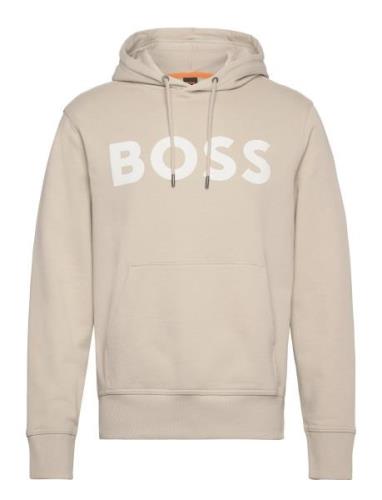 Webasic_Hood Tops Sweat-shirts & Hoodies Hoodies Beige BOSS