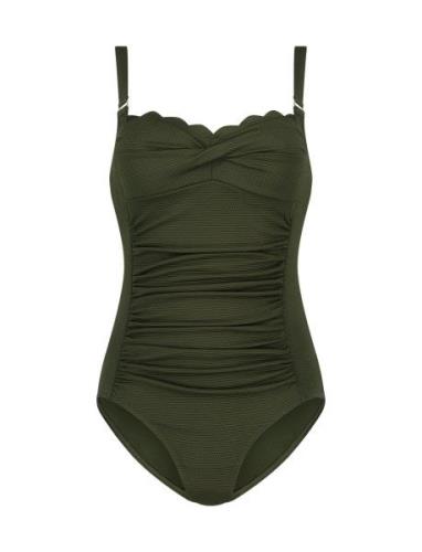 Scallop Ocean Bs O Uimapuku Uima-asut Khaki Green Hunkemöller