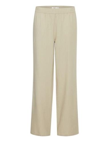 Byfalakka Long Pants - Bottoms Trousers Wide Leg Cream B.young