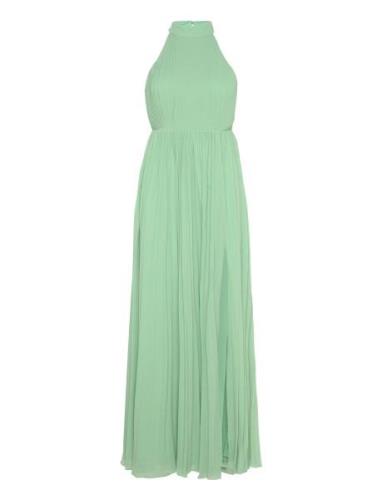 Fionne Pleated Gown Maksimekko Juhlamekko Green Bubbleroom