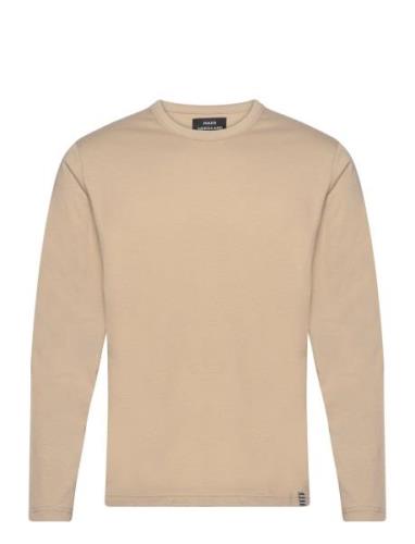 Organic Thor Tee Ls Tops T-shirts Long-sleeved Beige Mads Nørgaard