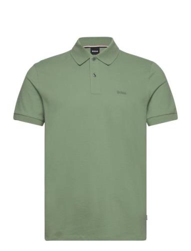 Pallas Tops Polos Short-sleeved Green BOSS