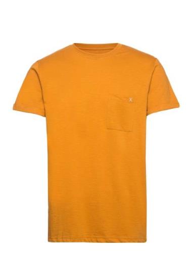 Kolding Tee S/S Tops T-shirts Short-sleeved Orange Clean Cut Copenhage...