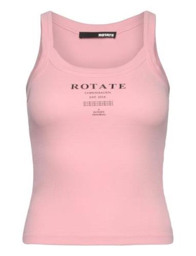 Ribbed Tank Top Tops T-shirts & Tops Sleeveless Pink ROTATE Birger Chr...