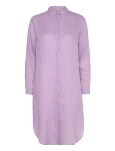 B. Copenhagen Casual Dress Tops Shirts Long-sleeved Purple Brandtex