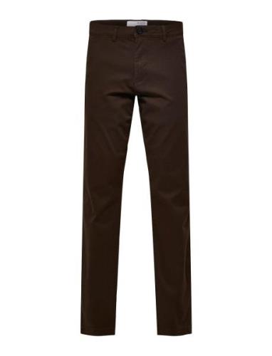 Slh175-Slim New Miles Flex Pant Noos Bottoms Trousers Chinos Brown Sel...