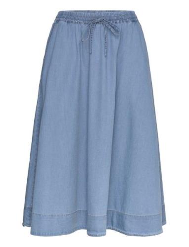 Bristolll Midi Skirt Polvipituinen Hame Blue Lollys Laundry