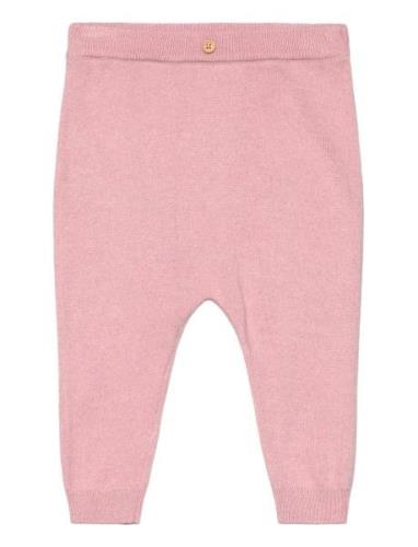 Knit Trousers Bottoms Sweatpants Pink Mango