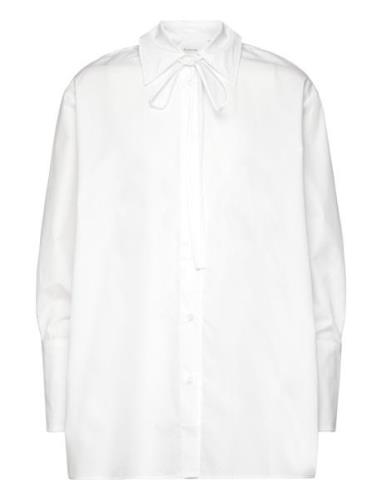 Sempe White Shirt Tops Shirts Long-sleeved White ALOHAS