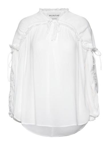 Observation Tops Blouses Long-sleeved Cream Munthe