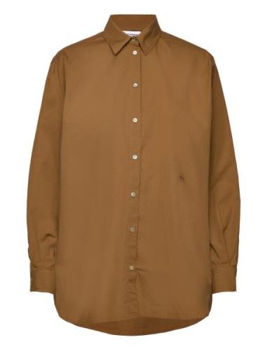 Afternoon Shirt Tops Shirts Long-sleeved Brown H2O Fagerholt