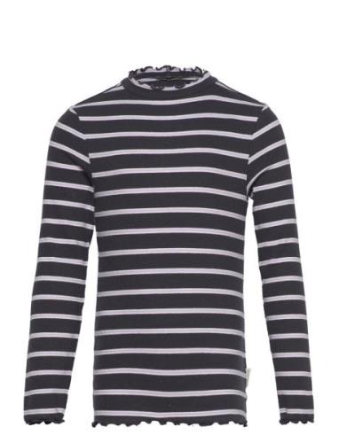 Striped Rib Longsleeve Tops T-shirts Long-sleeved T-shirts Navy Tom Ta...