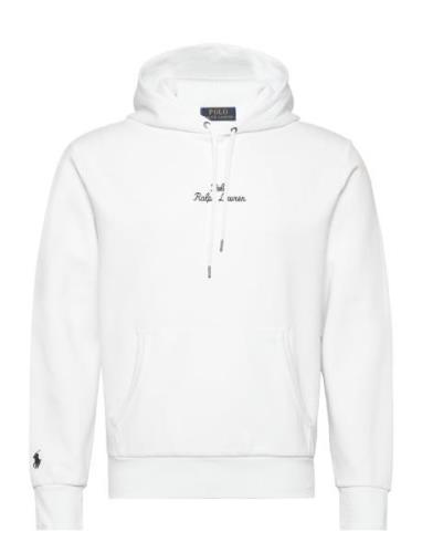 Logo Double-Knit Hoodie Tops Sweat-shirts & Hoodies Hoodies White Polo...