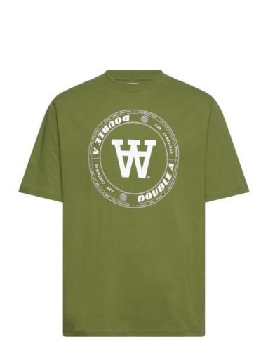 Wwasa Tirewall T-Shirt Gots Tops T-shirts Short-sleeved Green Double A...