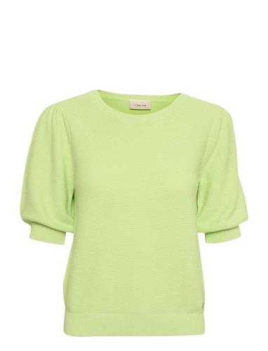 Crsillar Knit Pullover Tops Knitwear Jumpers Green Cream