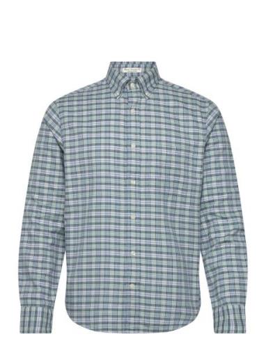 Reg Archive Oxford Check Shirt Tops Shirts Casual Blue GANT