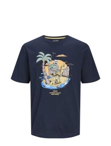 Jjzion Tee Ss Crew Neck Jnr Tops T-shirts Short-sleeved Navy Jack & J ...