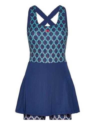 Rachel Print Dress Lyhyt Mekko Blue J. Lindeberg