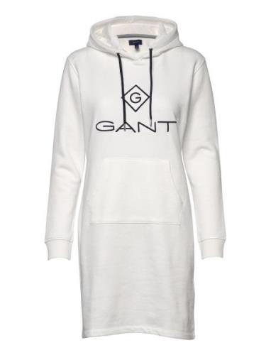 Lock Up Hoodie Dress Lyhyt Mekko White GANT