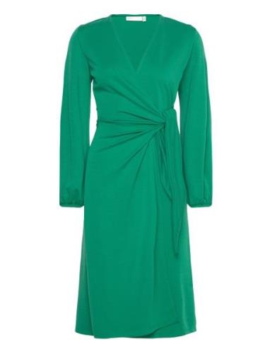 Catjaiw Wrap Dress Polvipituinen Mekko Green InWear