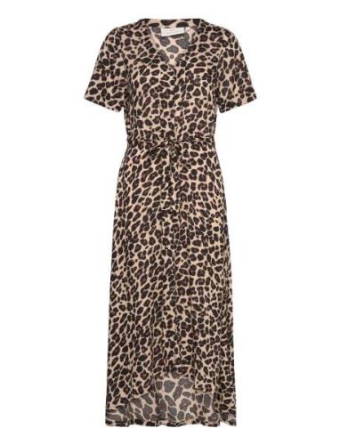 Kamarta Long Dress Polvipituinen Mekko Brown Kaffe