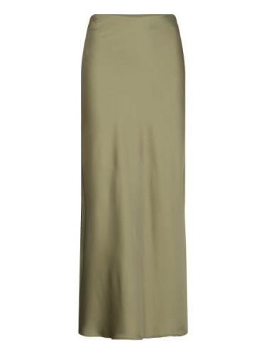 Viellette Hw Midi Skirt - Noos Pitkä Hame Khaki Green Vila