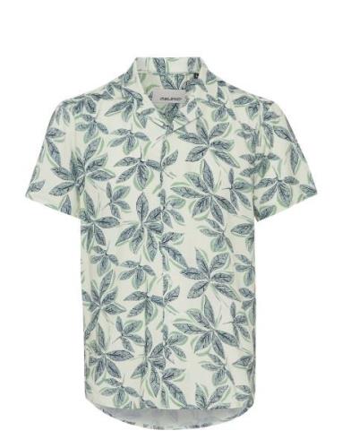 Shirt Tops Shirts Short-sleeved Green Blend