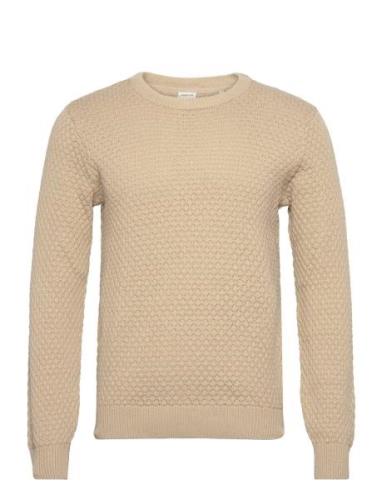 Sdclive Ls Tops Knitwear Round Necks Beige Solid