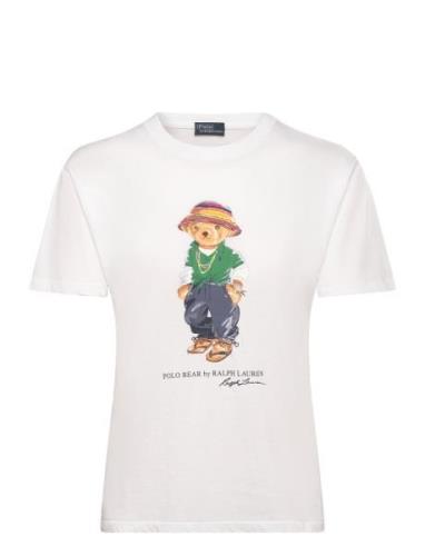 Polo Bear Cotton Jersey Tee Tops T-shirts & Tops Short-sleeved White P...