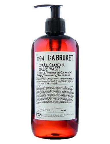 094 Hand & Body Wash Sage/Rosemary/Lavender Suihkugeeli Nude L:a Bruke...