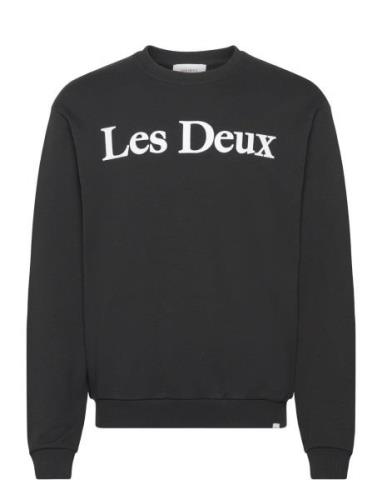 Charles Sweatshirt Tops T-shirts Short-sleeved Black Les Deux