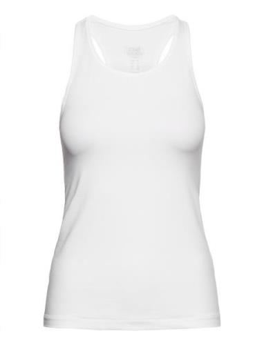 Essential Racerback Sport T-shirts & Tops Sleeveless White Casall