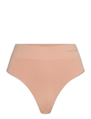 Smooth Thong Stringit Alusvaatteet Beige Organic Basics