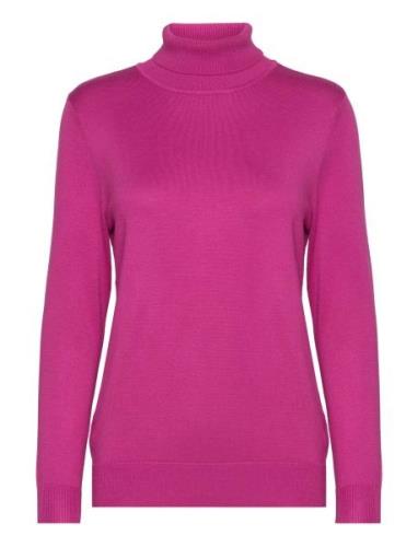 Pullover-Knit Light Tops Knitwear Turtleneck Pink Brandtex