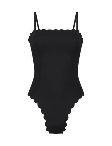 Scallop Bandeau Bs S Uimapuku Uima-asut Black Hunkemöller