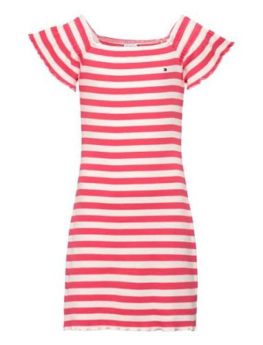 Off Shoulder Stripe Dress S/S Dresses & Skirts Dresses Casual Dresses ...