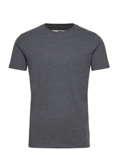 Sdrock Ss Tops T-shirts Short-sleeved Grey Solid