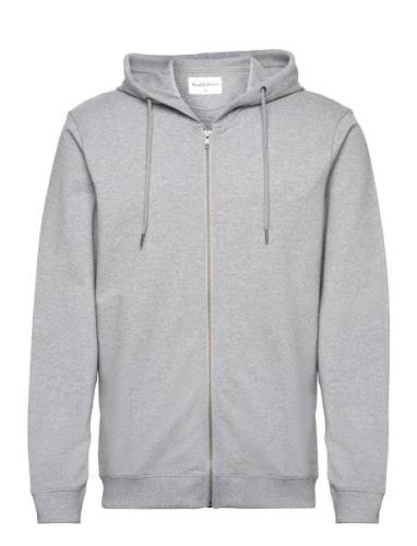 Zip Hoodie Tops Sweat-shirts & Hoodies Hoodies Grey Bread & Boxers