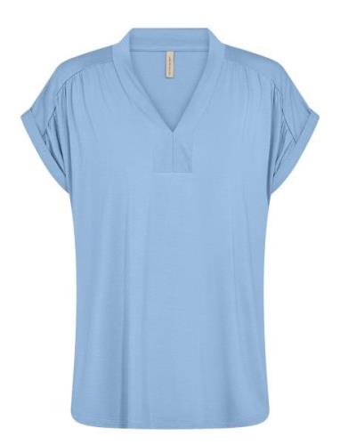 Sc-Marica Tops T-shirts & Tops Short-sleeved Blue Soyaconcept