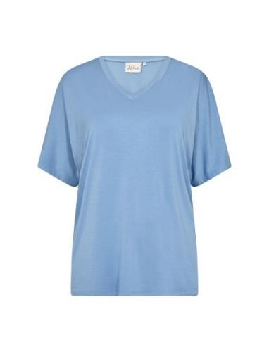 Wa-Stella Tops T-shirts & Tops Short-sleeved Blue Wasabiconcept