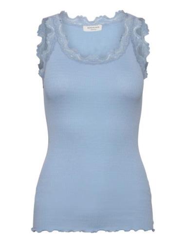 Rwbabette Sl U-Neck Long Lace Top Tops T-shirts & Tops Sleeveless Blue...